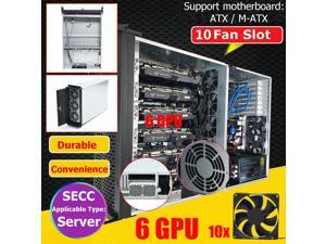 6 GPU 4U Rackmount Miner Mining Frame Mining Server Case with 10 FANS Rsiers Frame Rig 6 GPU 4U Rackmount Miner Mining Frame Mining Server Case with 10 FANS Rsiers Frame Rig