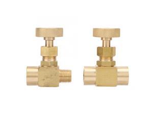 Brass Needle Valve Industrial High Pressure Brass Instrument Needle Control Valve 1/4" NPT 60 Degree Thread Angle Brass Needle Valve Industrial High Pressure Brass Instrument Needle Control Valve 1/4" NPT 60 Degree Thread Angle
