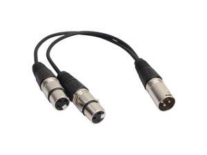 XLR 3 Pin Male to 2 XLR Female Connector Microphone Extension Cable Cord S XLR 3 Pin Male to 2 XLR Female Connector Microphone Extension Cable Cord S