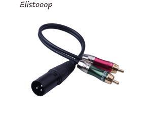 Elistooop XLR Y Splitter Patch Cable XLR Female to 2 RCA male Adapter Cable Elistooop XLR Y Splitter Patch Cable XLR Female to 2 RCA male Adapter Cable