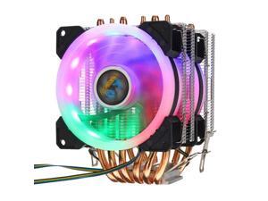 Blade Color: only AMD, Blade Quantity: 1 Fan Rarido 4PIN CPU Cooler 115X 1366 2011,6 heatpipe Dual-Tower Cooling 9cm Fan,Support Intel AMD