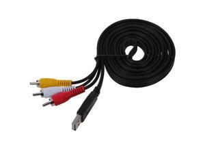 VCD DVD USB Male to 3 RCA Adapter AV Audio Video Cable Cord 1.8M VCD DVD USB Male to 3 RCA Adapter AV Audio Video Cable Cord 1.8M
