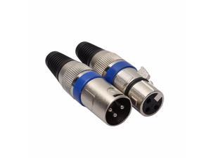 XLR 3-Pin Male Plug + Female Jack Microphone MIC Jack Plug Audio Cable Connector Socket for Microphone Speaker Mixer XLR 3-Pin Male Plug + Female Jack Microphone MIC Jack Plug Audio Cable Connector Socket for Microphone Speaker Mixer