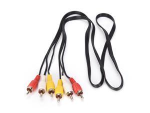 1M 3 RCA Male to 3 RCA Male Composite Audio Video AV Cable Plug 1M 3 RCA Male to 3 RCA Male Composite Audio Video AV Cable Plug