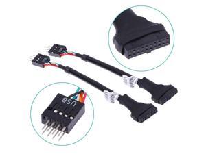 USB 3.0 20-Pin Motherboard Header Female to USB 2.0 9-Pin Male Adapter Cable 1PC USB 3.0 20-Pin Motherboard Header Female to USB 2.0 9-Pin Male Adapter Cable 1PC