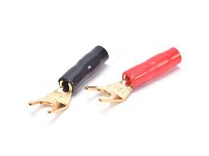 2pcs/lot Brass Speaker Cable Pop Gold Plated Fork Banana Y Spade Plug Solderless Speaker Cable Connector UH3 Tool 2pcs/lot Brass Speaker Cable Pop Gold Plated Fork Banana Y Spade Plug Solderless Speaker Cable Connector UH3 Tool