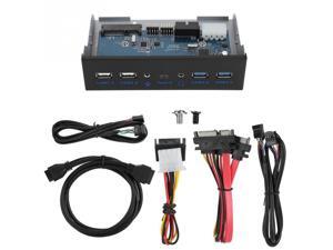 Ciglow PC Dashboard Media Front Panel Audio USB Hub 3.0 w// 1 USB-C Port TF//SD Card Reader 3.5 Inch Optical /&Soft Drive Expansion Panel