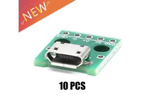 10pcs Micro USB To DIP Adapter 5pin Female Connector Module Board Panel Female 5-Pin Pinboard B Type PCB 2.54 MM 10pcs Micro USB To DIP Adapter 5pin Female Connector Module Board Panel Female 5-Pin Pinboard B Type PCB 2.54 MM