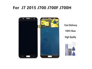 1 Pcs For Samsung Galaxy J7 2015 J700 J700F J700H J700M LCD Display Touch Screen Digitizer Assembly Brightness Adjustable +Tools