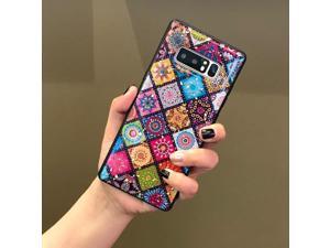 Soft Case Cover For Samsung Galaxy S10 Plus Note 9 Retro Ethnic Grid Glitter For Samsung S9 S8 S10 plus S10e Note 8 Note 9 Funda