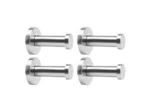 4pcs Wall Hook Stainless Steel Wall Mounted 6.1 Inch Hooks Bag Coat Towel Clasp Bathroom Robe Hanger w Screws Silver Tone 4pcs Wall Hook Stainless Steel Wall Mounted 6.1 Inch Hooks Bag Coat Towel Clasp Bathroom Robe Hanger w Screws Silver Tone
