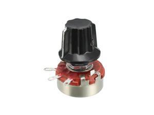 WH118 1K Ohm Variable Resistors Single Turn Rotary Carbon Film Potentiometer w Knobs WH118 1K Ohm Variable Resistors Single Turn Rotary Carbon Film Potentiometer w Knobs