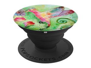 Watercolor Hummingbird PopSockets Grip and Stand for Phones and Tablets