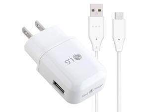 eFactory Direct Travel Micro-USB Charger for LG Q Stylus+ is Original & Dual Voltage Black 100-240V ! 