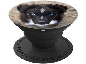 Blue Puppy Dog Eyes PopSockets Grip and Stand for Phones and Tablets