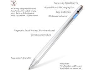 Metallic Silver Super Precise Stylus Pen for ASUS VivoBook Flip 12 TP203NA Stylus Pen by BoxWave Stylus Pen for ASUS VivoBook Flip 12 TP203NA - FineTouch Capacitive Stylus 