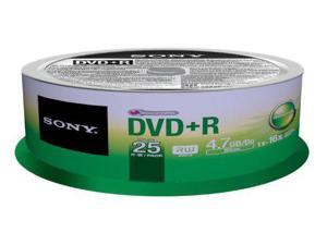 Sony 25DPR47SP 16x DVD+R 4.7GB Recordable DVD Media - 25 Pack Spindle Sony 25DPR47SP 16x DVD+R 4.7GB Recordable DVD Media - 25 Pack Spindle