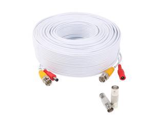 Lknewtrend 200 Feet Pre-Made All-in-One Siamese BNC Video and Power Cable Wire Cord with Two Female Extension Connectors for CCTV Security Camera & DVR (White) Lknewtrend 200 Feet Pre-Made All-in-One Siamese BNC Video and Power Cable Wire Cord with Two Female Extension Connectors for CCTV Security Camera & DVR (White)