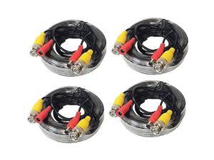 WennoW 4 Pack 25ft 4K All-in-One BNC Video Power Cables Extension Cord for CCTV Camera DVR WennoW 4 Pack 25ft 4K All-in-One BNC Video Power Cables Extension Cord for CCTV Camera DVR