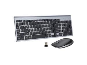 Wireless Keyboard And Mouse Combo Set 2.4G For Mac Apple Pc Full Size Slim US 