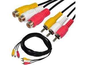 MagicW 5ft 3 RCA Male to 3 RCA Female Audio Video Extension Cable 3RCA Male to Female Audio Composite Extension Video Cable DVD AV TV UK