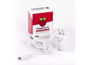 seeed studio Raspberry Pi Official Power Supply 15.3W USB-C with 1.5M Cable - US Plug 5.1V 3A, White seeed studio Raspberry Pi Official Power Supply 15.3W USB-C with 1.5M Cable - US Plug 5.1V 3A, White