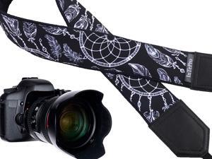 Bright Yellow DSLR//SLR Camera Strap with Paisley Motives Light Weight and Well Padded Camera Strap Durable Lucky Elephants Camera Strap Code 00167 Ethnic Camera Strap