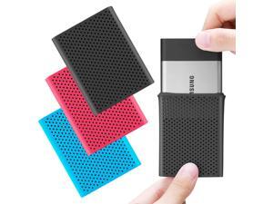 Polaland Samsung T5 Case, Travel Carrying Storage Protective Scratch-Proof Soft Silicone Pouch for Samsung T5/T3 250GB 500GB 1TB 2TB SSD USB 3.1 External Solid State Drives - (3 Packs Polaland Samsung T5 Case, Travel Carrying Storage Protective Scratch-Proof Soft Silicone Pouch for Samsung T5/T3 250GB 500GB 1TB 2TB SSD USB 3.1 External Solid State Drives - (3 Packs