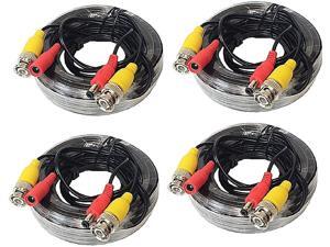 WennoW 4 Pack 30ft 4K All-in-One BNC Video Power Cables Extension Cord for CCTV Camera DVR WennoW 4 Pack 30ft 4K All-in-One BNC Video Power Cables Extension Cord for CCTV Camera DVR