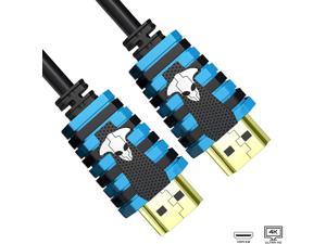 Alien Ultra HDMI Cable UHD V2.0 and V2.2-4K HDR, Ethernet PC, Gaming, Gaming Console, PS4, 24K Gold-Plated Connectors (15FT, Blue)