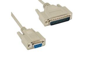Kentek 10 Feet FT DB9 Female to DB25 Male Null Modem Serial Printer Cable Adapter Cord 28 AWG F/M Molded D-SUB RS-232 Crossover 9 to 25 Pin for PC Mac Serial Device Kentek 10 Feet FT DB9 Female to DB25 Male Null Modem Serial Printer Cable Adapter Cord 28 AWG F/M Molded D-SUB RS-232 Crossover 9 to 25 Pin for PC Mac Serial Device
