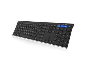 Arteck Universal Bluetooth Keyboard Multi-Device Stainless Steel Full Size Wireless Keyboard for Windows, iOS, Android, Computer Desktop Laptop Surface Tablet Smartphone Built in Rechargeable Battery Arteck Universal Bluetooth Keyboard Multi-Device Stainless Steel Full Size Wireless Keyboard for Windows, iOS, Android, Computer Desktop Laptop Surface Tablet Smartphone Built in Rechargeable Battery