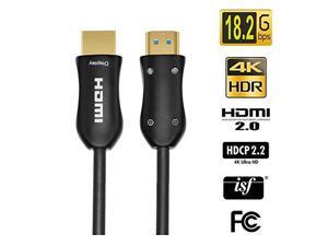Fiber Optic HDMI Cable 40FT - ARC HDMI2.0 18Gpbs 4k@60 4:4:4 - PET Braided Cord and Gold Plated Connector Support 4K, UHD 2160p, HD 1080p, 3D, Xbox 360, PS4, Computer Fiber Optic HDMI Cable 40FT - ARC HDMI2.0 18Gpbs 4k@60 4:4:4 - PET Braided Cord and Gold Plated Connector Support 4K, UHD 2160p, HD 1080p, 3D, Xbox 360, PS4, Computer