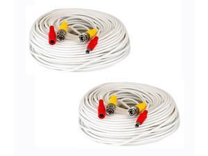 2 Pack of 150ft 150 Feet All-In-One Siamese CCTV Security Camera BNC Video and Power Cable for Surveillance System 2 Pack of 150ft 150 Feet All-In-One Siamese CCTV Security Camera BNC Video and Power Cable for Surveillance System