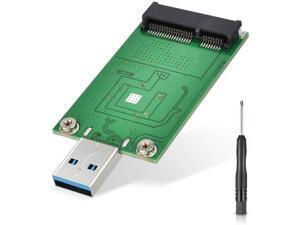 MSATA SSD to USB 3.1 Type-C Converter Adapter External High Speed Enclosure 1Pack