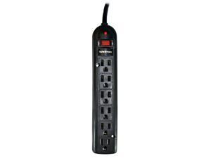 Weltron 6 Outlet Black Plastic Surge Protector w/ 20ft Cord Weltron 6 Outlet Black Plastic Surge Protector w/ 20ft Cord