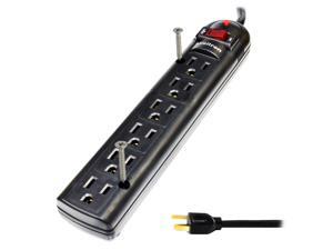 Weltron - Wall Mount 6 Outlet Surge Protector Power Strip 15 ft. Black Weltron - Wall Mount 6 Outlet Surge Protector Power Strip 15 ft. Black