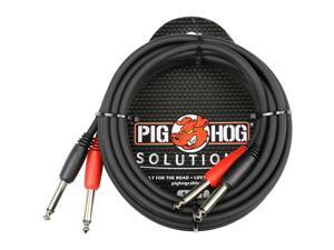 Pig Hog PD-21410 Dual 1/4 inch Mono Cable 10 ft Pig Hog PD-21410 Dual 1/4 inch Mono Cable 10 ft