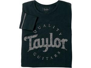 Taylor Long Sleeve Aged Logo Tee Large Black/Gray Taylor Long Sleeve Aged Logo Tee Large Black/Gray
