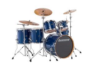 Ludwig Evolution Maple 6-Piece Shell Pack Transparent Blue Ludwig Evolution Maple 6-Piece Shell Pack Transparent Blue
