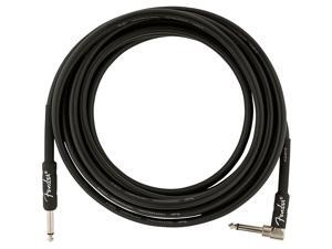 Fender Professional Series Straight to Angle Instrument Cable 15 ft. Black