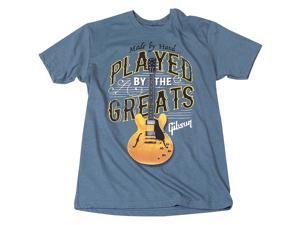 Gibson Played By The Greats Vintage T-Shirt XX Large Indigo Blue Gibson Played By The Greats Vintage T-Shirt XX Large Indigo Blue