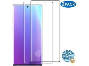 2 Pack Galaxy Note 10 Screen Protector Tempered Glass 9H Hardness 3D Curved Full Coverage HD Protetive Film Fingerprint Compatible for Samsung Galaxy Note 10 63 inch