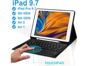 iPad 97 Keyboard Case with Touchpad for iPad 97 2018 6th Gen  iPad 97 2017 5th Gen  iPad Pro 97  iPad Air 2  1 Detachable Bluetooth Keyboard Leather Folio Smart Slim Case with Pencil Holder