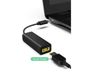 USB-IF Certified USB C to Lenovo Slim Tip Adapter Supports USB-PD Protocal Smart Charging for Type-C Phones Laptops