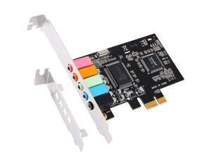 PCIe Sound Card for PC Windows 10,5.1 Internal Sound Card with Low Profile Bracket, 3D Stereo PCI-e Audio Card,CMI8738 Chip 32/64 Bit for Windows XP / 7/8