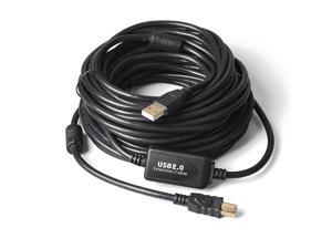 WERLE USB Extension Cable 30 ft - High Speed USB 2.0 Active Extender Cord Repeater Booster Type A Male to A Female for External Hard Drive Printer Scanner Mouse Keyboard USB Hub Windows PC Mac WERLE USB Extension Cable 30 ft - High Speed USB 2.0 Active Extender Cord Repeater Booster Type A Male to A Female for External Hard Drive Printer Scanner Mouse Keyboard USB Hub Windows PC Mac