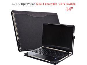 Detachable Case For Hp 2019 Pavilion 14" Laptop Sleeve Cover For Hp Pavilion X360 Convertible 14 Inch PU Leather Protective Notebook Case