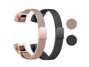 Werleo 2PCS Stainless Steel Replacement Bands Strap Compatible with Fitbit Alta and Fitbit Alta HR
