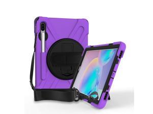 Samsung Galaxy Tab S6 Case [Support S Pen Wireless Charging] Hybrid Heavy Duty Shockproof Case with Pen Holder Hand Strap / Shoulder Strap / Kickstand for Galaxy Tab S6 10.5 2019 SM-T860 / T865 / T867